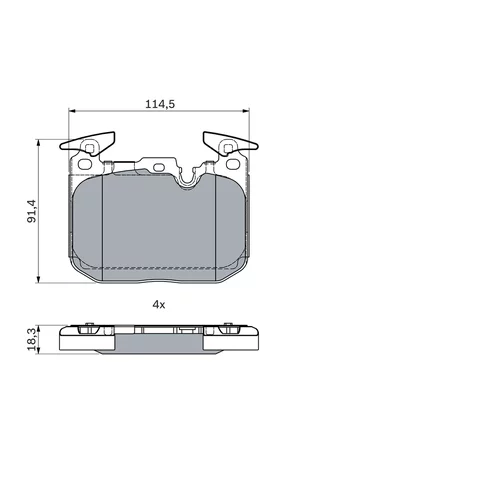 Sada brzdových platničiek kotúčovej brzdy BOSCH 0 986 494 947 - obr. 4