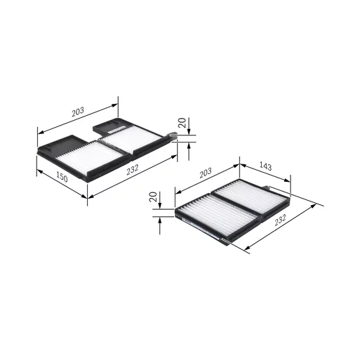 Filter vnútorného priestoru BOSCH 1 987 432 159 - obr. 4