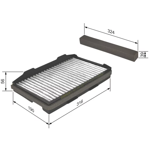 Filter vnútorného priestoru BOSCH 1 987 432 401 - obr. 4