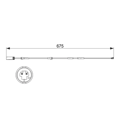 Výstražný kontakt opotrebenia brzdového obloženia BOSCH 1 987 473 516 - obr. 3