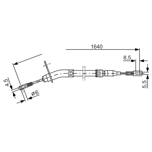 Ťažné lanko parkovacej brzdy BOSCH 1 987 477 011