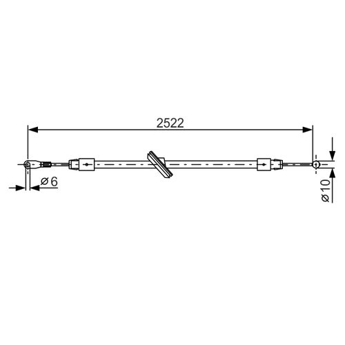 Ťažné lanko parkovacej brzdy 1 987 482 029 /BOSCH/