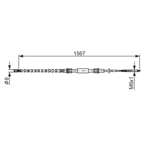 Ťažné lanko parkovacej brzdy BOSCH 1 987 482 104