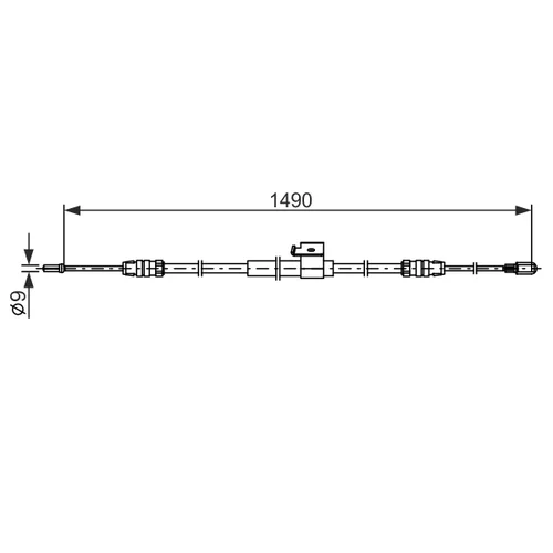 Ťažné lanko parkovacej brzdy BOSCH 1 987 482 832