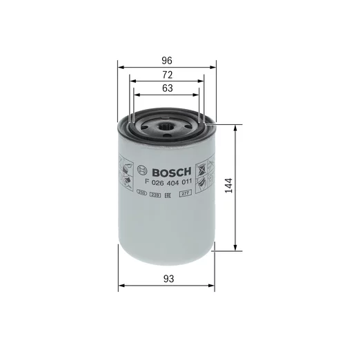 Filter chladiva BOSCH F 026 404 011