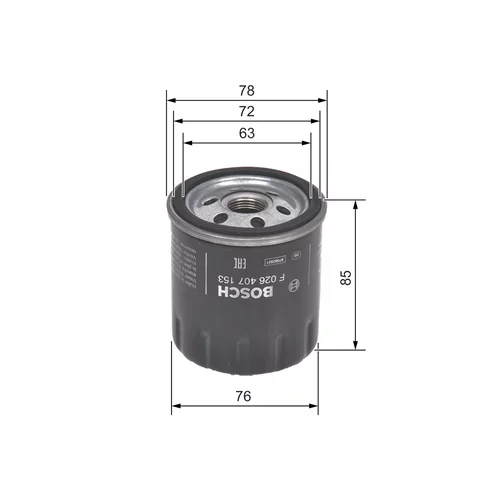 Olejový filter BOSCH F 026 407 153 - obr. 4