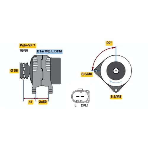 Alternátor BOSCH 0 124 615 026 - obr. 4