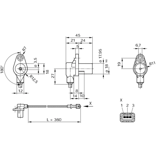 Snímač impulzov kľukového hriadeľa 0 261 210 104 /BOSCH/ - obr. 5