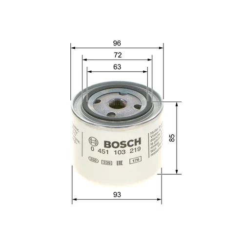 Olejový filter 0 451 103 219 /BOSCH/ - obr. 4