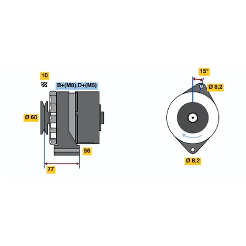 Alternátor BOSCH 0 986 034 550