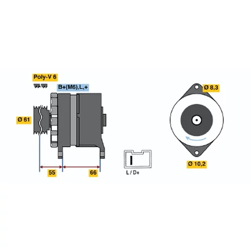 Alternátor BOSCH 0 986 038 861