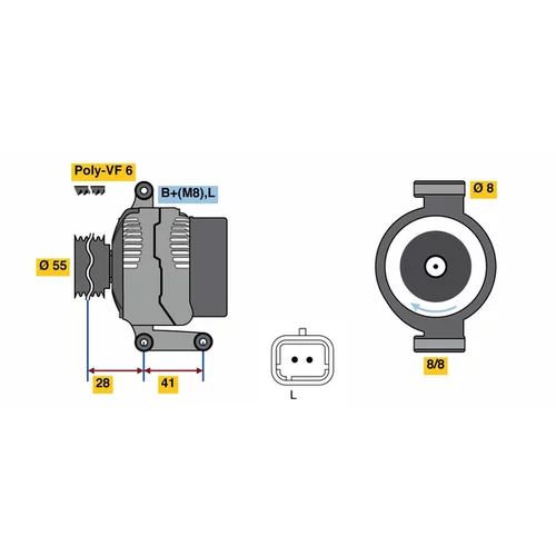 Alternátor BOSCH 0 986 080 930