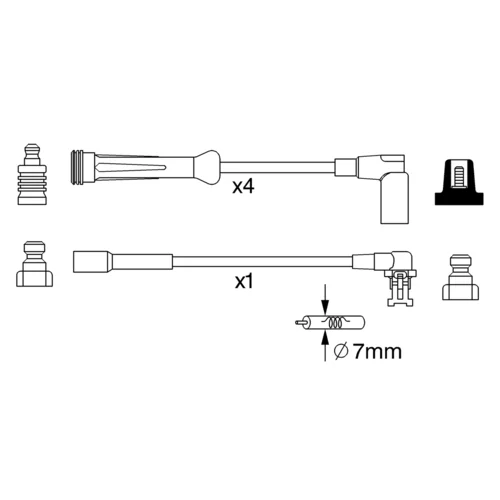 Sada zapaľovacích káblov BOSCH 0 986 357 250 - obr. 4