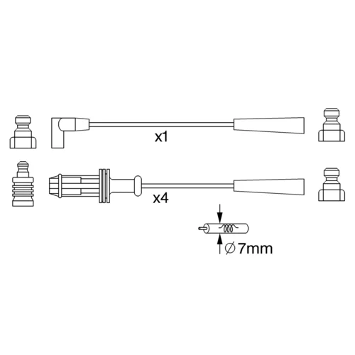 Sada zapaľovacích káblov BOSCH 0 986 357 251 - obr. 4
