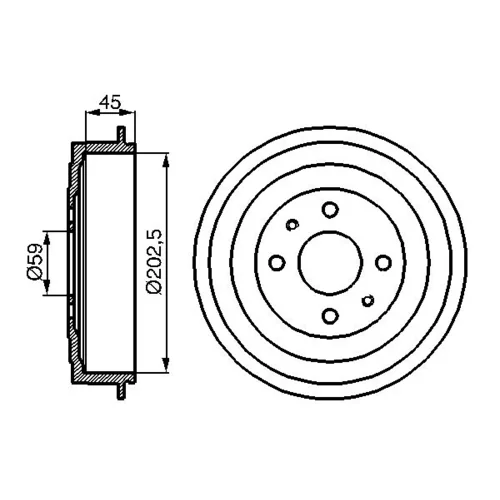 Brzdový bubon 0 986 477 109 /BOSCH/