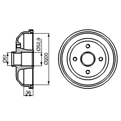 Brzdový bubon 0 986 477 134 /BOSCH/