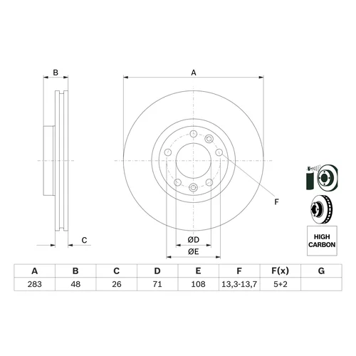 Brzdový kotúč 0 986 479 193 /BOSCH/ - obr. 4