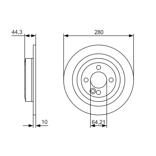 Brzdový kotúč 0 986 479 A08 /BOSCH/ - obr. 4