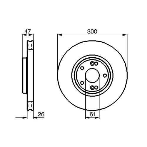 Brzdový kotúč 0 986 479 B47 /BOSCH/ - obr. 4