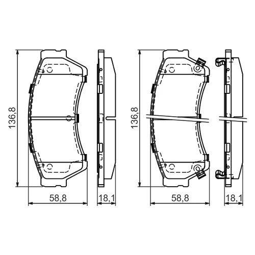 Sada brzdových platničiek kotúčovej brzdy BOSCH 0 986 494 221 - obr. 6