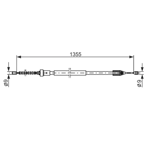 Ťažné lanko parkovacej brzdy BOSCH 1 987 482 309