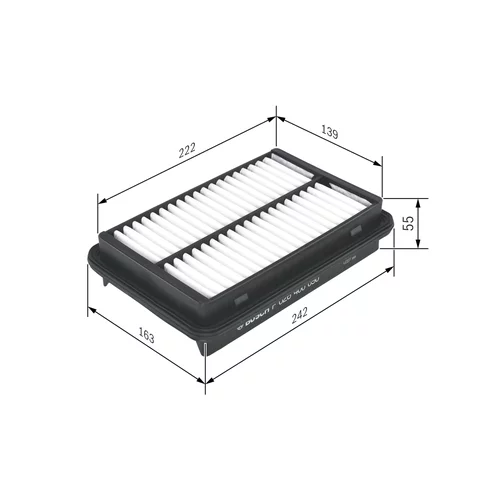 Vzduchový filter BOSCH F 026 400 090 - obr. 4