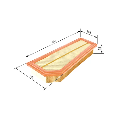 Vzduchový filter F 026 400 134 /BOSCH/ - obr. 4