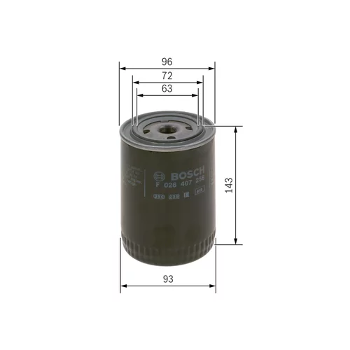 Olejový filter BOSCH F 026 407 256 - obr. 4