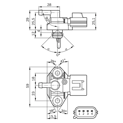 Senzor tlaku paliva BOSCH 0 261 230 093 - obr. 6