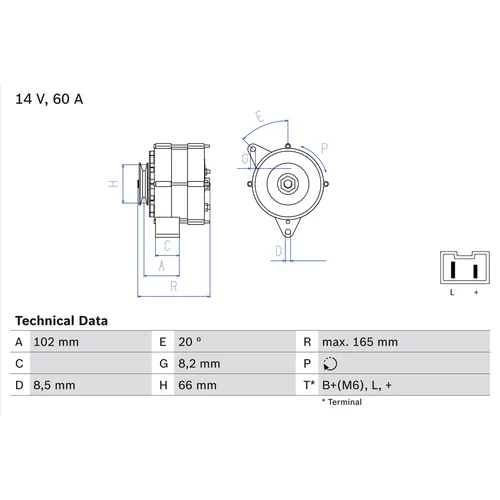 Alternátor BOSCH 0 986 034 740