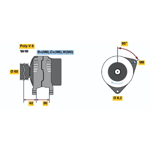 Alternátor BOSCH 0 986 036 690