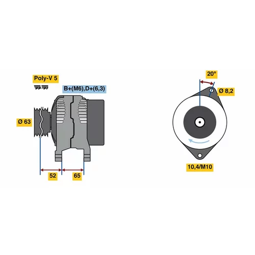 Alternátor BOSCH 0 986 036 871