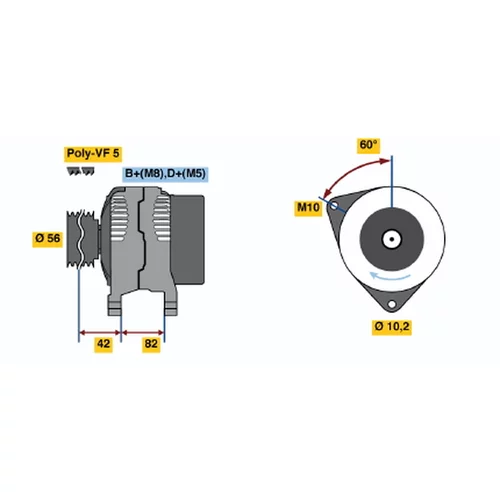 Alternátor BOSCH 0 986 044 550