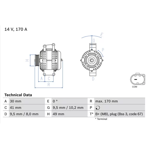 Alternátor BOSCH 0 986 082 480