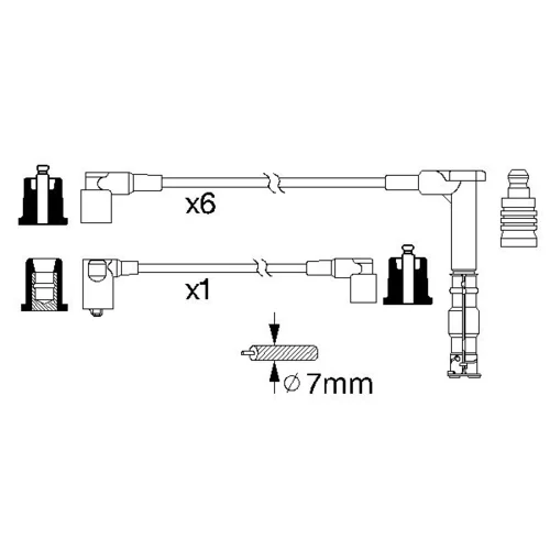 Sada zapaľovacích káblov BOSCH 0 986 356 314 - obr. 4
