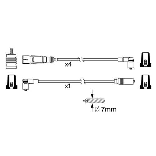 Sada zapaľovacích káblov 0 986 356 369 /BOSCH/ - obr. 4