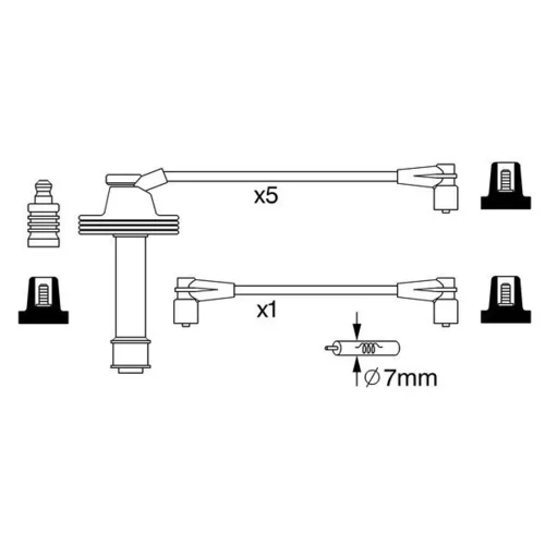 Sada zapaľovacích káblov BOSCH 0 986 357 232 - obr. 4