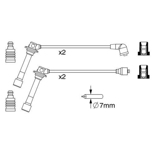 Sada zapaľovacích káblov BOSCH 0 986 357 241 - obr. 4