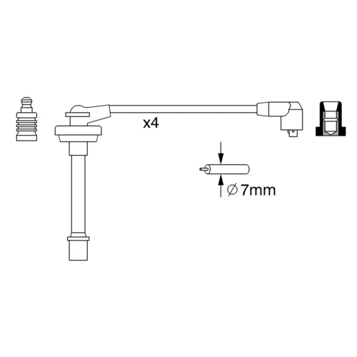 Sada zapaľovacích káblov BOSCH 0 986 357 278 - obr. 4