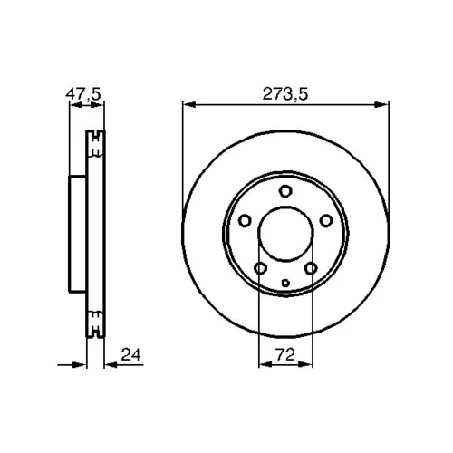 Brzdový kotúč 0 986 479 034 /BOSCH/ - obr. 4