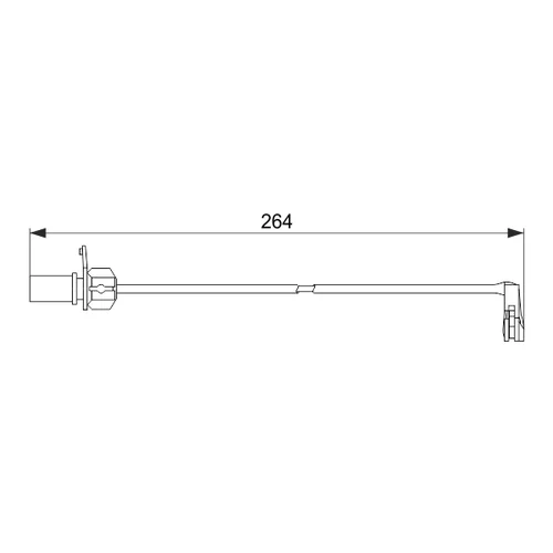 Výstražný kontakt opotrebenia brzdového obloženia BOSCH 1 987 474 517 - obr. 4
