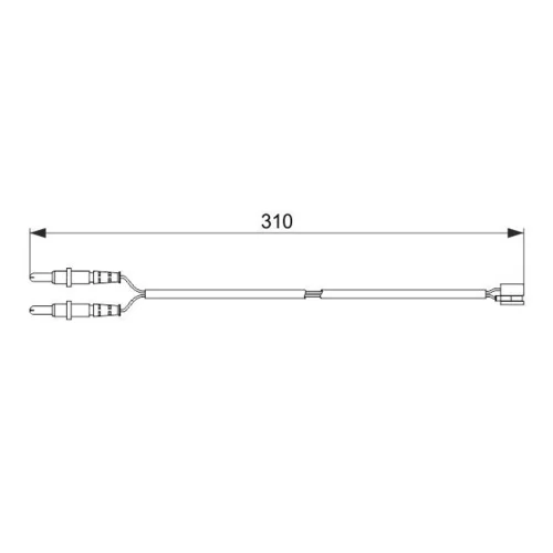 Výstražný kontakt opotrebenia brzdového obloženia BOSCH 1 987 474 519