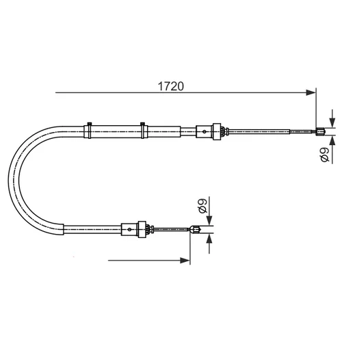 Ťažné lanko parkovacej brzdy 1 987 482 411 /BOSCH/