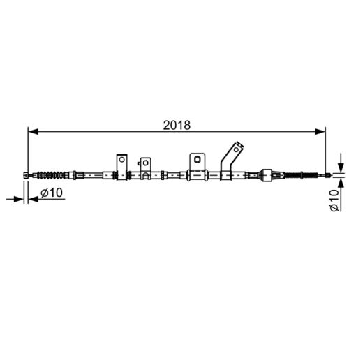 Ťažné lanko parkovacej brzdy BOSCH 1 987 482 516