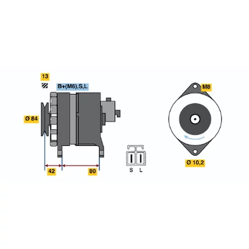 Alternátor BOSCH 6 033 GB4 016