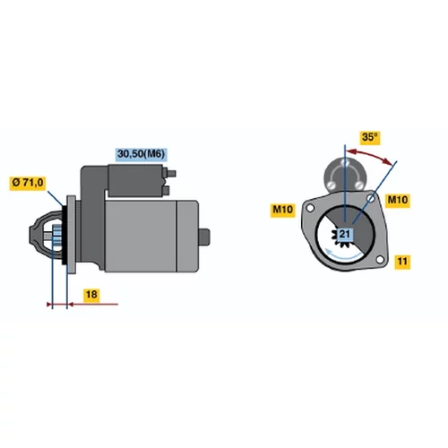 Štartér 0 001 107 082 /BOSCH/