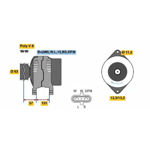 Alternátor BOSCH 0 124 655 013 - obr. 4