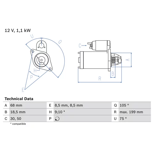 Štartér 0 986 020 870 /BOSCH/ - obr. 3