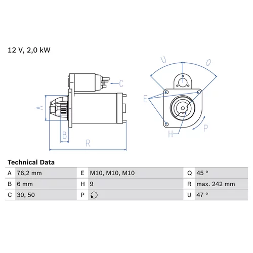 Štartér 0 986 021 820 /BOSCH/ - obr. 4