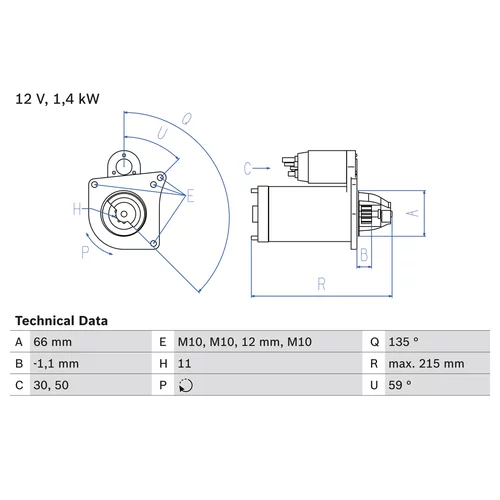 Štartér 0 986 024 130 /BOSCH/